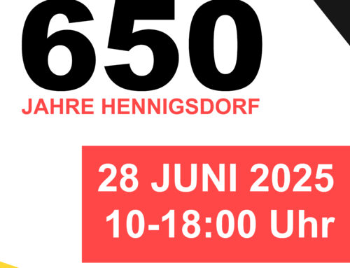 Hennigsdorf wird 650 Jahre alt – Wir sind dabei!